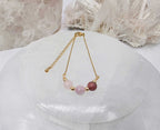 I AM ENOUGH -Kunzite, Rose Quartz, Rhodonite Gem Jewelry Set