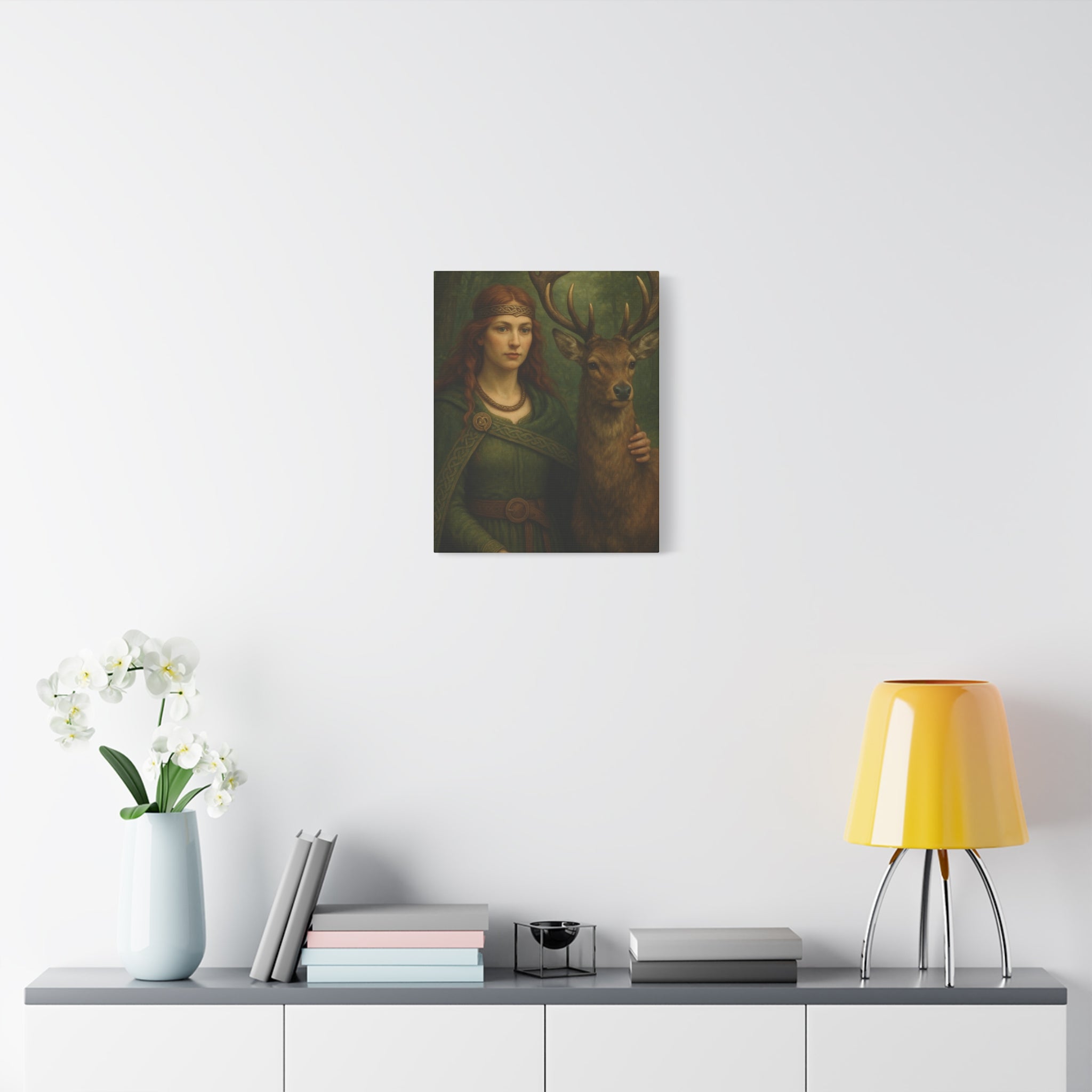 Goddess and Deer - Canvas Print