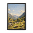 Pastoral With Wyvern - Framed Canvas