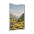 Pastoral With Wyvern - Framed Canvas