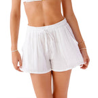 White Cotton Cabana Shorts