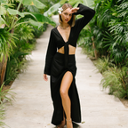 Black Daydreamer + Rayon Maxi Skirt Set