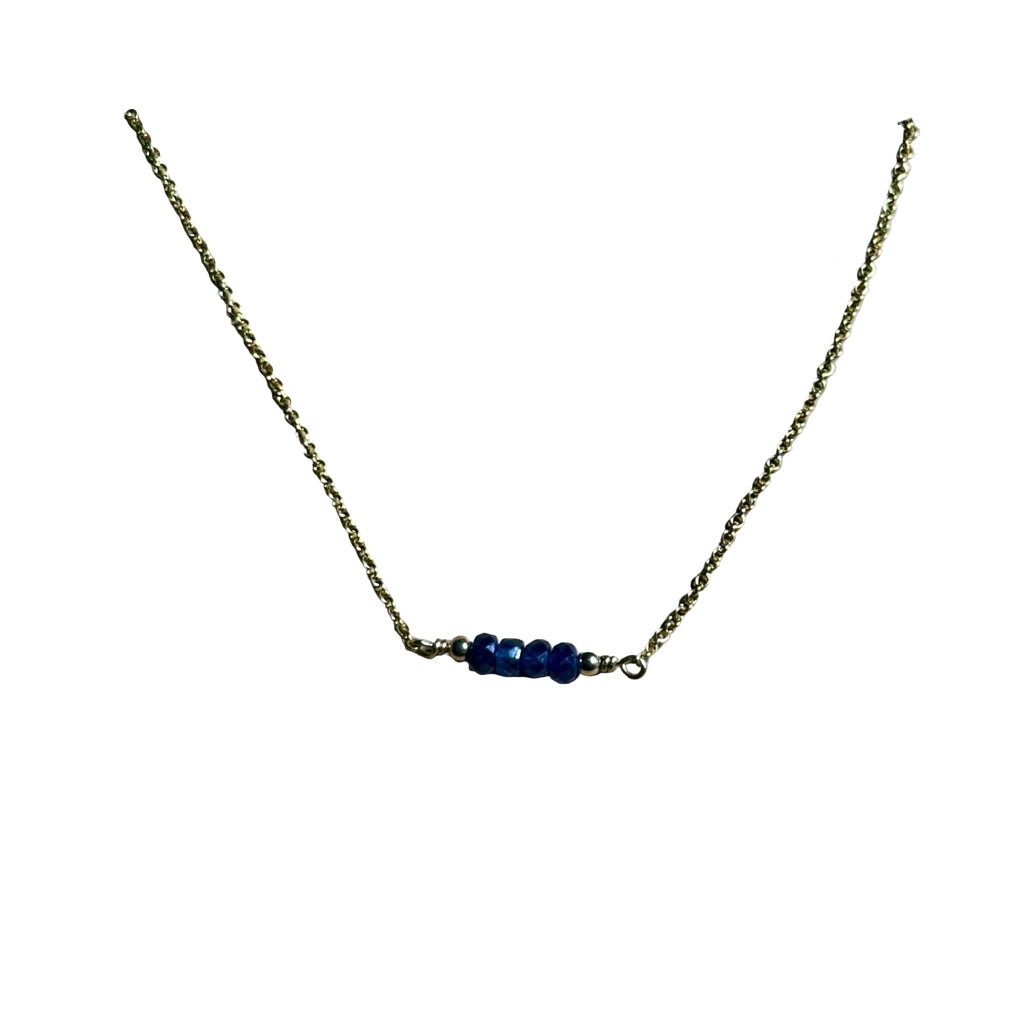 Bertoni September Birthstone Necklace – Sapphire Healing Crystal Jewelry