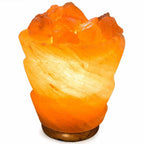 Funnel w/ Chunks Salt Lamp  - 9.5" avg. - Cord, Bulb, Dimmer