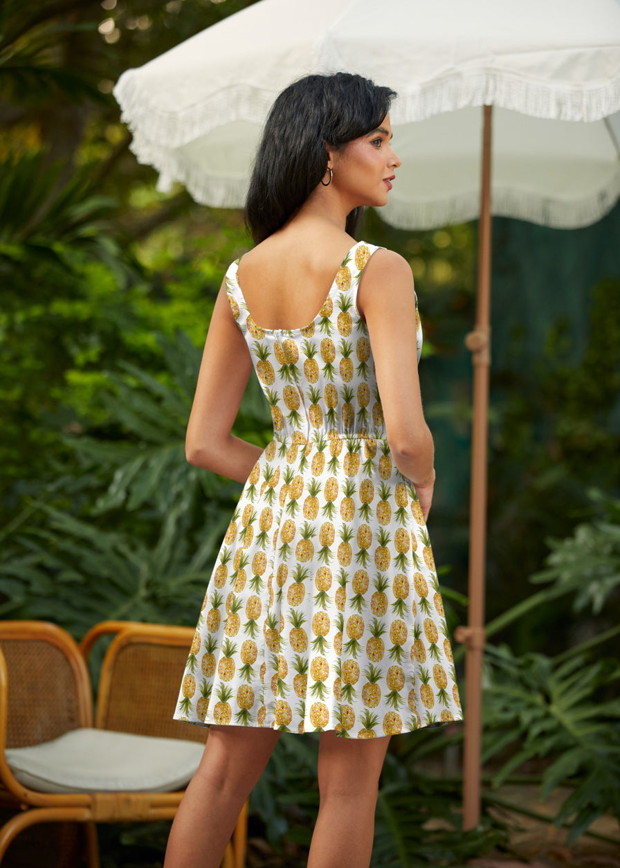 Pineapple Skater Dress