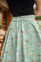 Dogs Skater Skirt