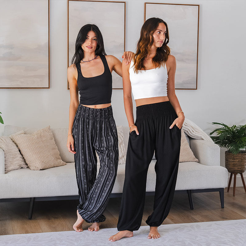 Akha Tribal Print Harem Pants