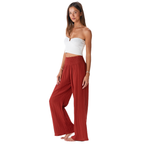 Seaside Spice Wide Leg Cotton Pants
