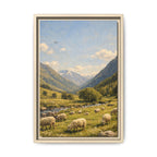 Pastoral With Wyvern - Framed Canvas