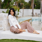 Yao Tribal Print Wide Leg Drawstring Pants