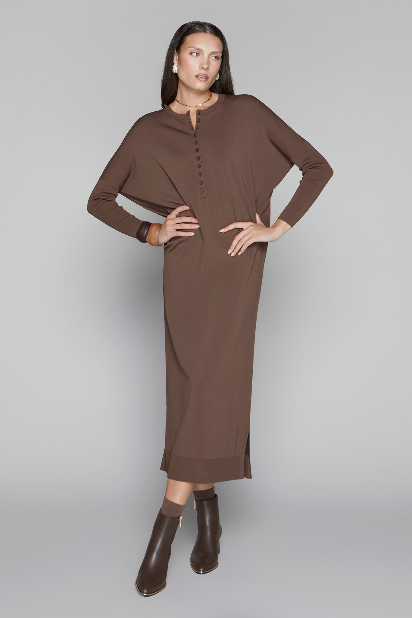 Wren Dress in Walnut