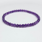 Amethyst Round Bead Bracelet - The Serenity Stone