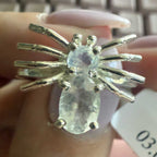 Gemstone Spider Ring in Sterling Silver or Gold Vermeil