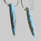 African Opal Spear Bertoni Earrings - 14k Gold Filled Sterling Silver
