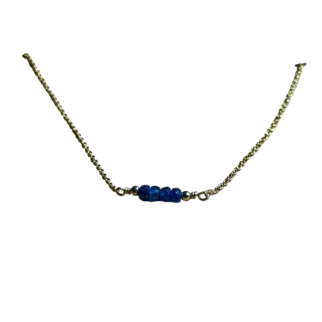 Bertoni September Birthstone Necklace – Sapphire Healing Crystal Jewelry