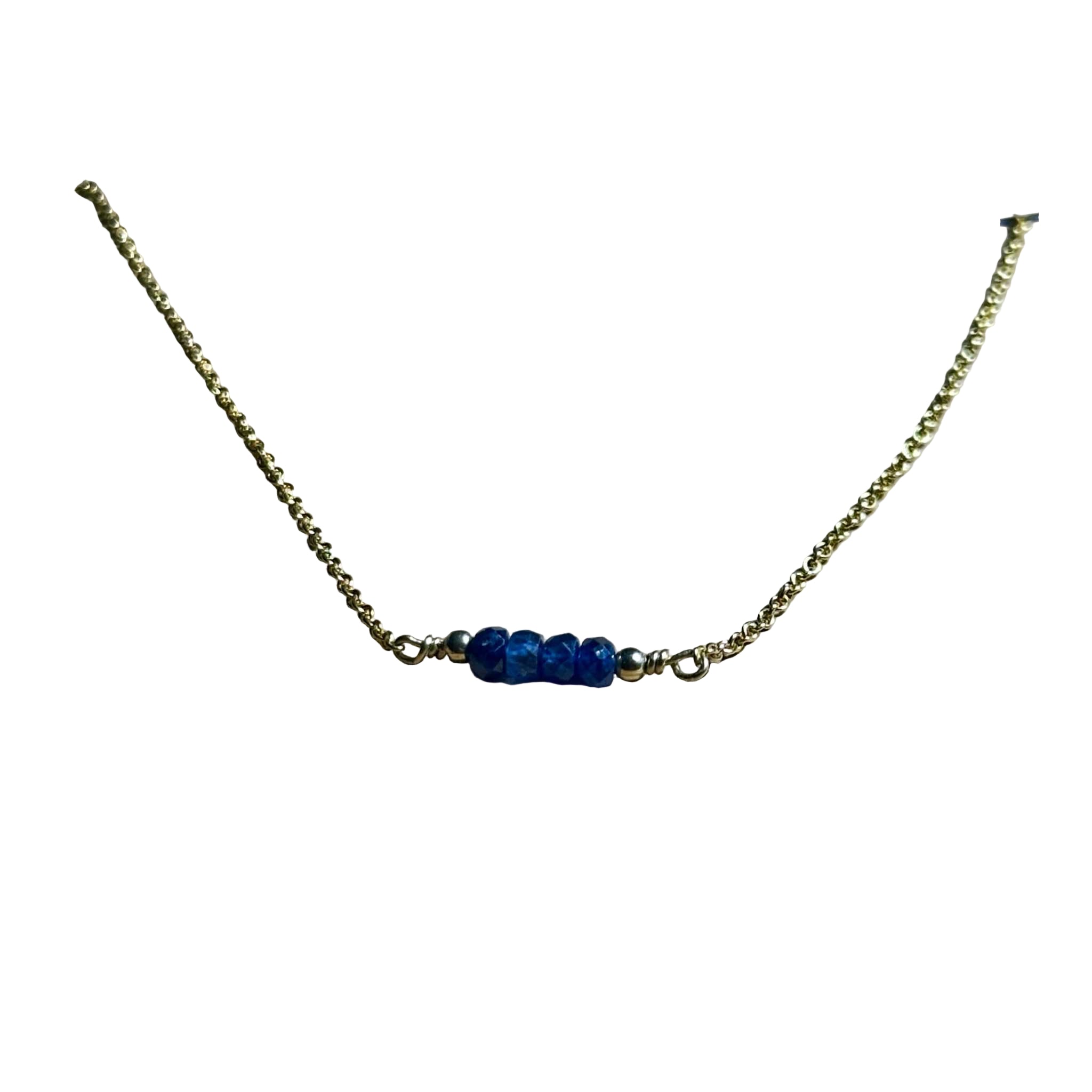 Bertoni September Birthstone Necklace – Sapphire Healing Crystal Jewelry