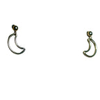 Crescent Moon Dangle Bertoni Earrings - Gold Filled Sterling Silver