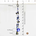 Witch's Bell: Glass Evil Eyes, Pentacle, Charms, Beads - Handcrafted