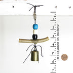 Hanging Witch's Bell: Quirky Twig, Beads, Charm - Handcrafted