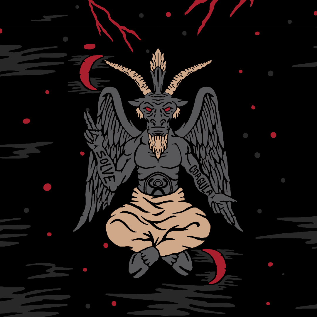 Evil AF Baphomet Crew Socks