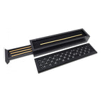 Black Finish Wood Incense Box Burner - Large