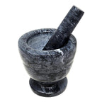 Black Marble Mortar & Pestle 4"