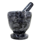 Black Marble Mortar & Pestle 4"