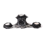 Black Rose Triple T-Light Holder