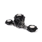 Black Rose Triple T-Light Holder