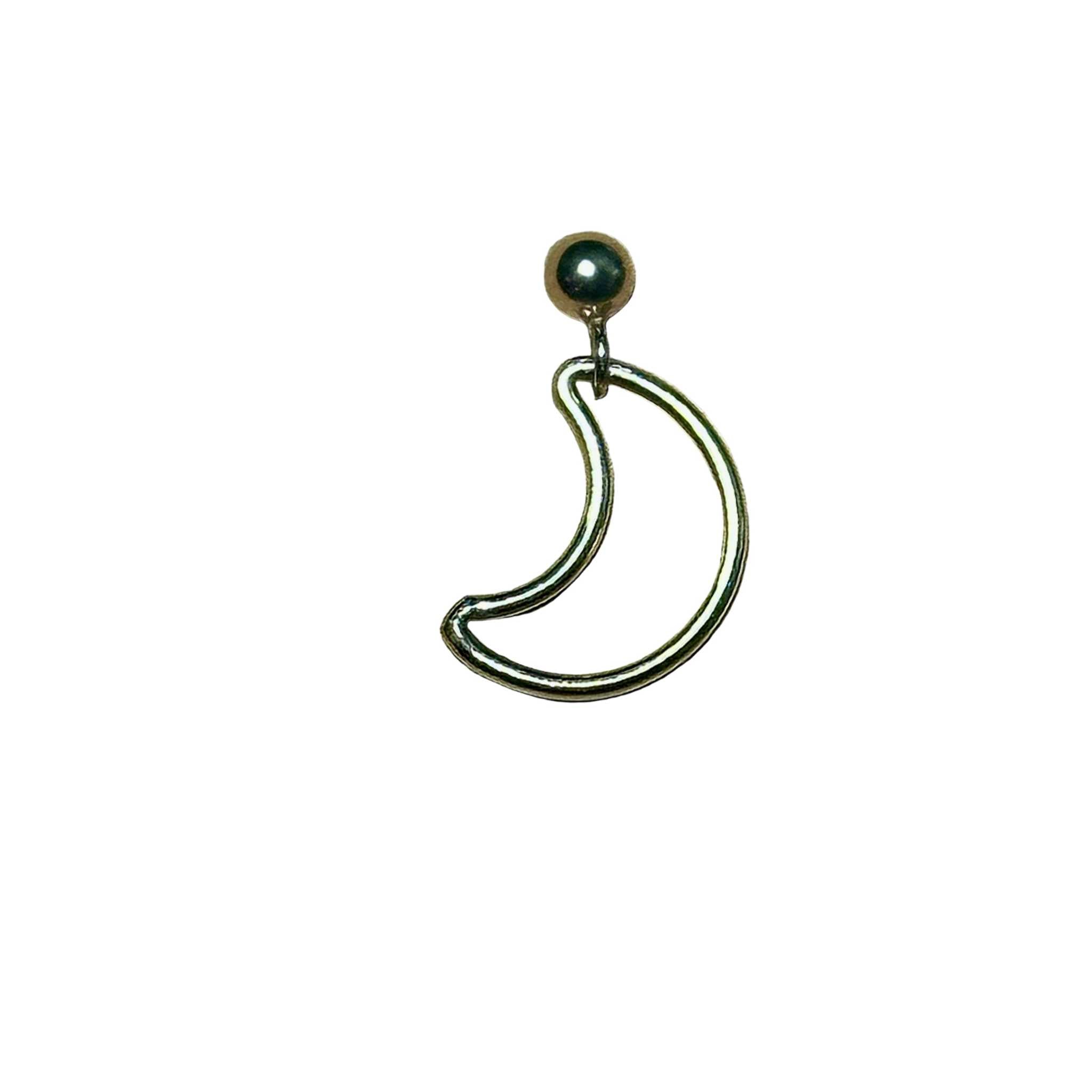 Crescent Moon Dangle Bertoni Earrings - Gold Filled Sterling Silver