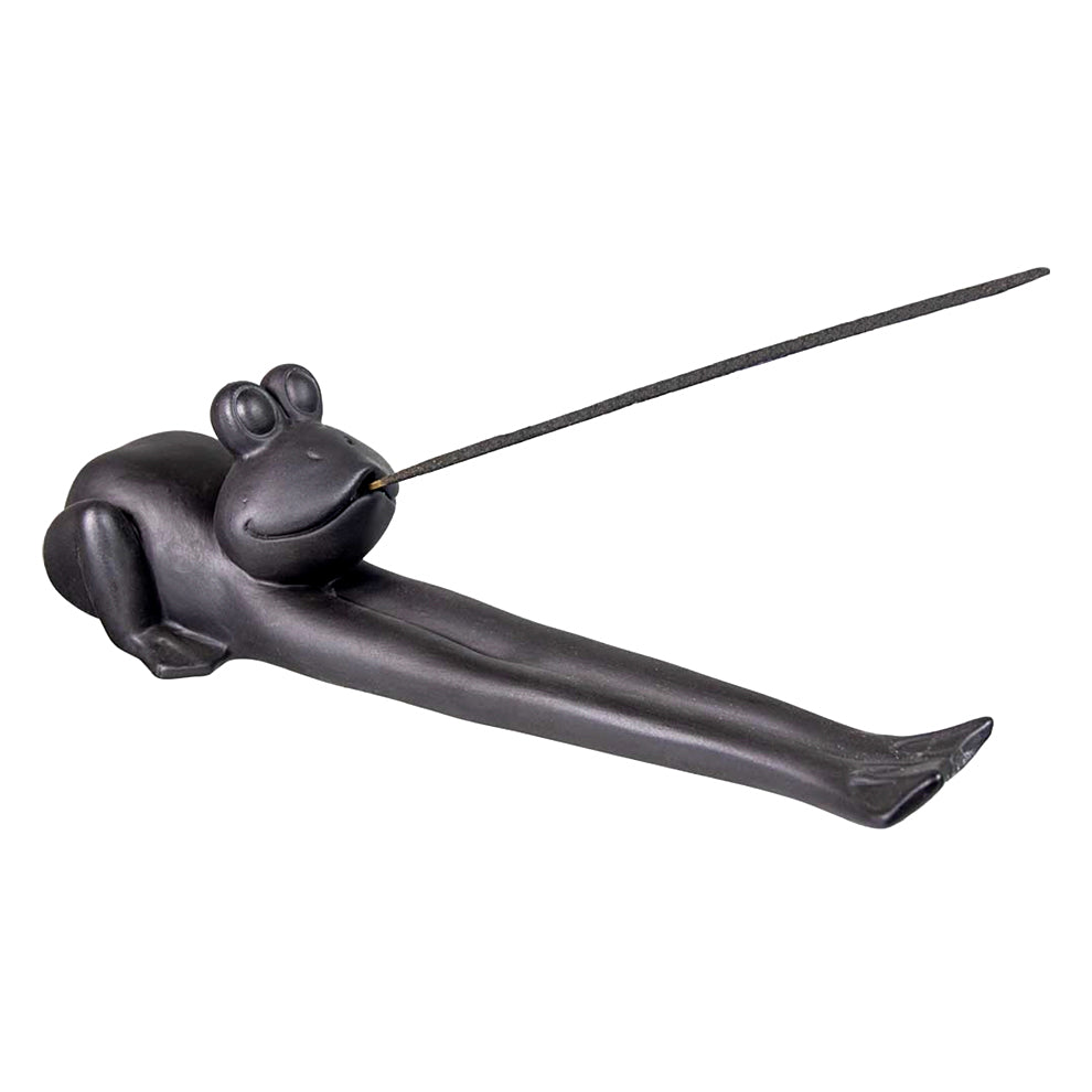 Ceramic Yoga Frog Incense Burner