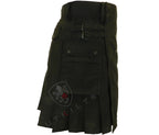 Utility Kilt – GlenTorin, Black Ripstop