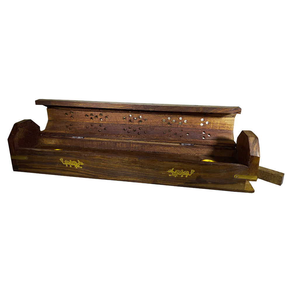 Dragon Wooden Coffin Box Burner