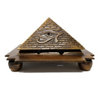 Solid Brass Egyption 9 Pyramid Cone Burner