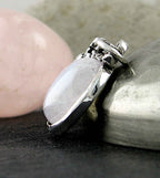 Floral Vines Moonstone Cabochon Pendant, Handmade