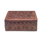 Floral Design Handcrafted Wooden Box 6" x 4"