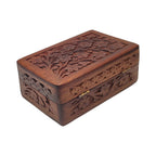 Floral Design Handcrafted Wooden Box 6" x 4"
