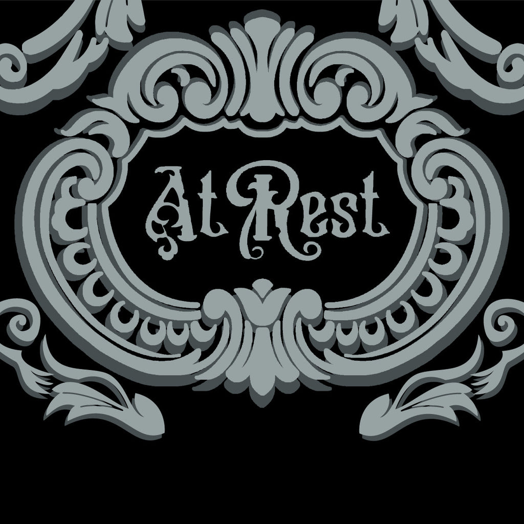 At Rest Coffin Plaque Crew Socks