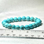 Blue Howlite Round Bead Bracelet - Anger Dissipation