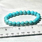Blue Howlite Round Bead Bracelet - Anger Dissipation