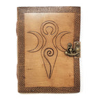 Goddess of Earth Leather Journal with Latch Closure
