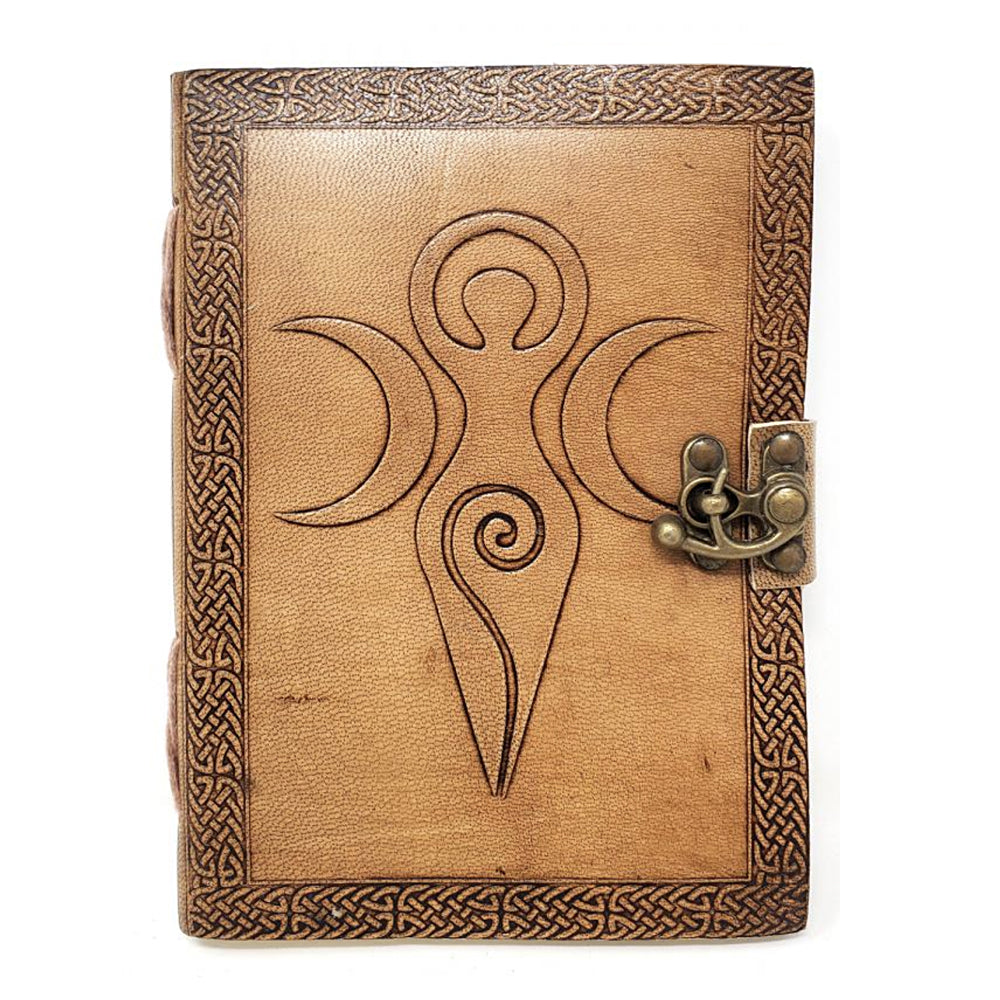 Goddess of Earth Leather Journal with Latch Closure