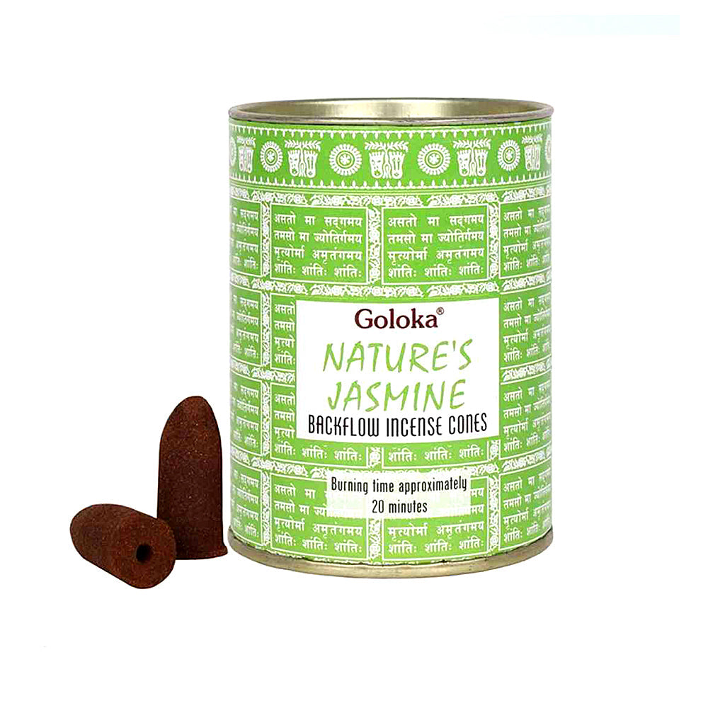 Goloka Natures Jasmine Backflow Incense Cones