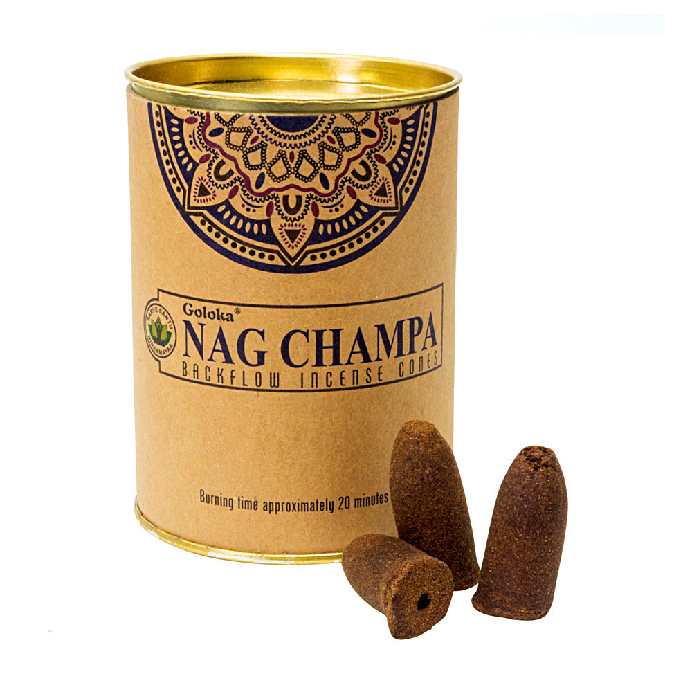 Goloka Nag Champa Backflow Incense Cones