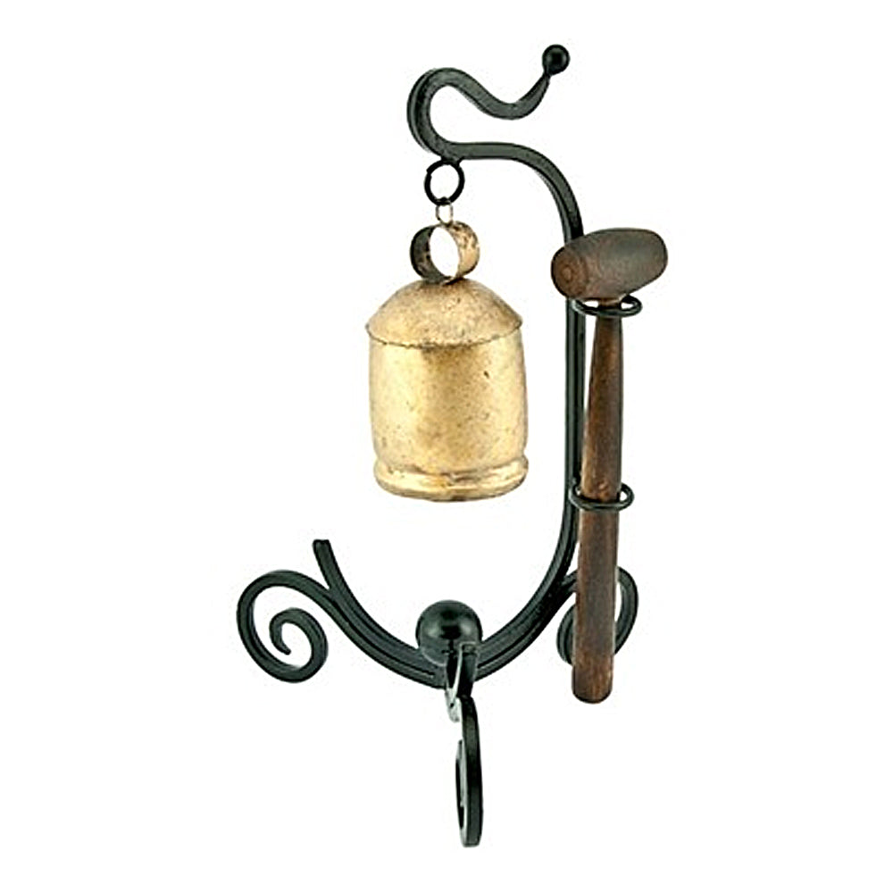 Metal Gong Temple Bell with Wooden Mallet
