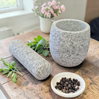 Grey Design Marble Mortar and Pestle 3.5"