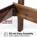Aurora Solid Wood Bed Frame