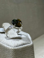 Yellow & Green Tourmaline Flower Ring (03.0048)