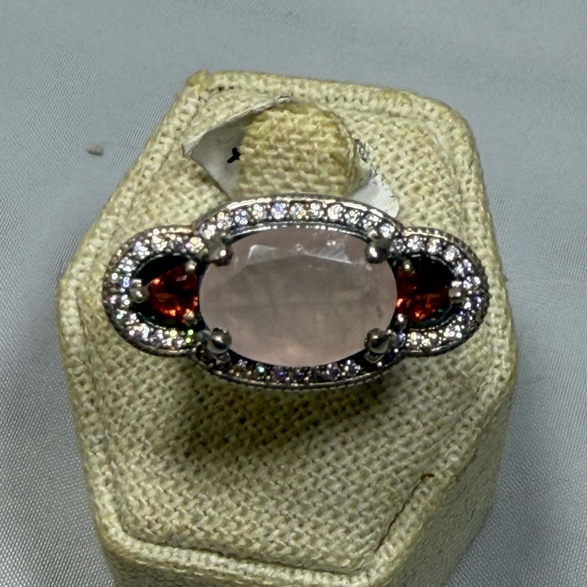 Rose Quartz & Pink Tourmaline Ring Size 7 (08.3074)