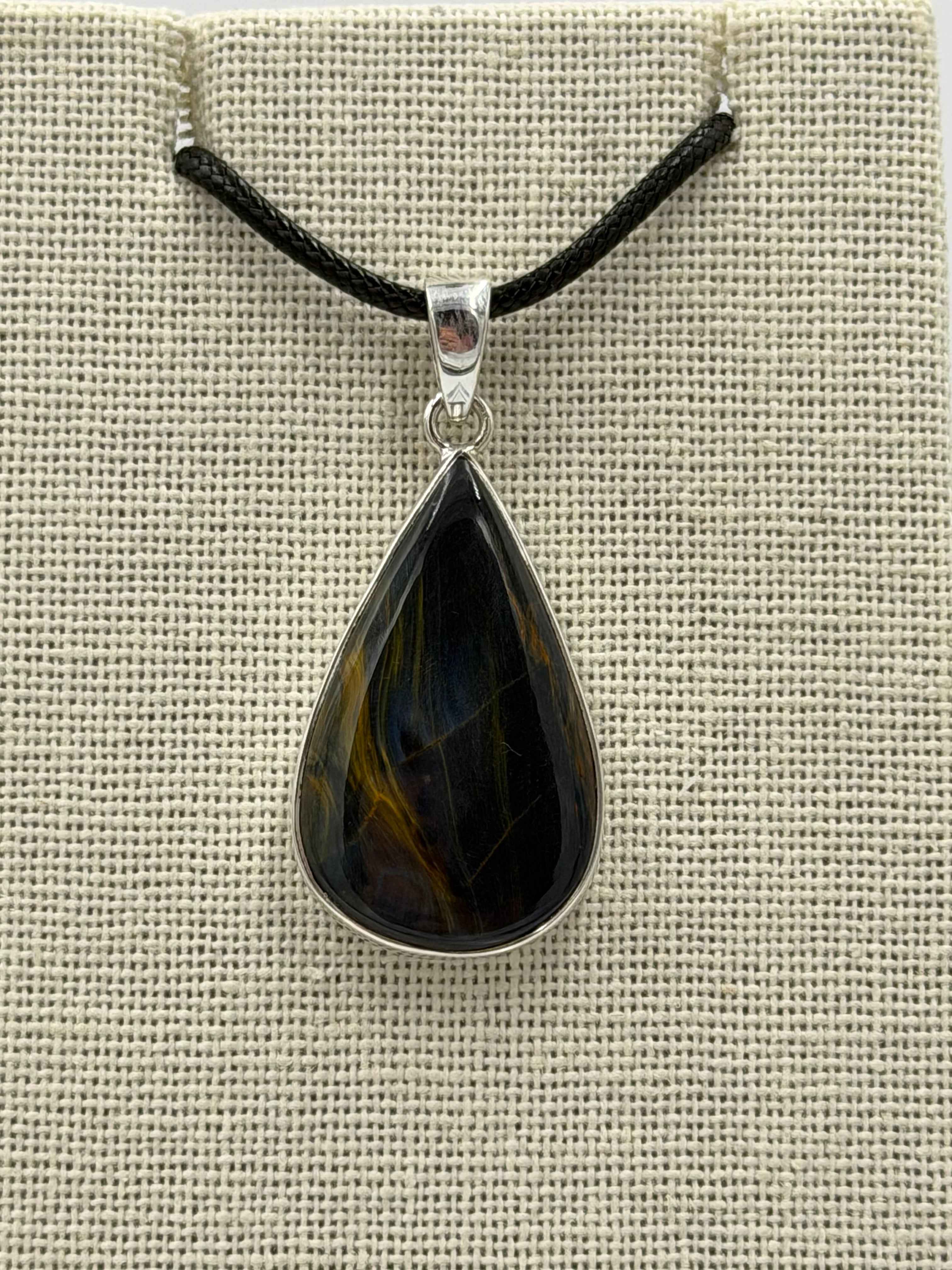 Sterling Silver Teardrop Pietersite Pendant